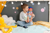 Poupon - BABY BORN - Jonas - 10 fonctions réalistes - 10 accessoires - Bleu et Rouge - 43cm - Des 3 ans