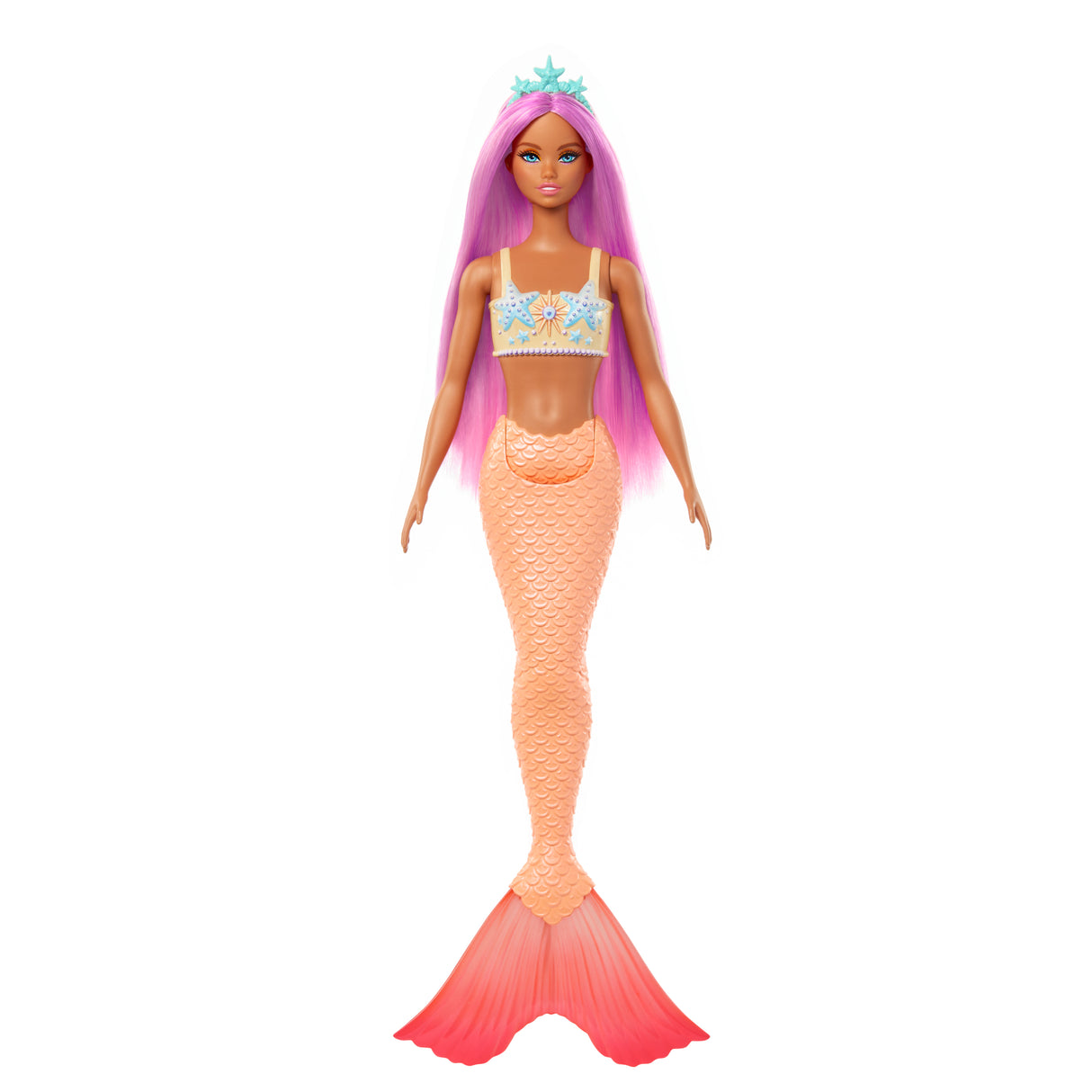 Barbie - Poupées Sirenes avec cheveux et nageoires colorés et serre-tete HRR05