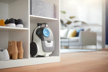 Aspirateur sans sac - PHILIPS - XB2122/09 - Série 2000 - 850W - 77db - Blanc/bleu