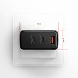 Chargeur secteur Axagon 2x USB-C + 1x USB-A 100W (Noir)