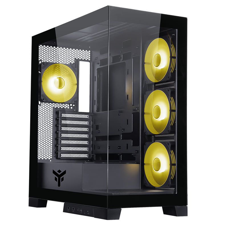 Boitier Moyen Tour ATX iTek Showbui 45 RGB avec panneaux vitrés (Noir)
