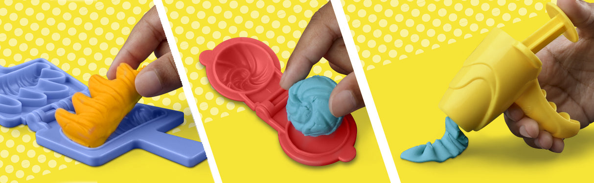 Play-Doh Salon de coiffure, coffret de pâte a modeler avec 6 pots, Classique, des 3 ans