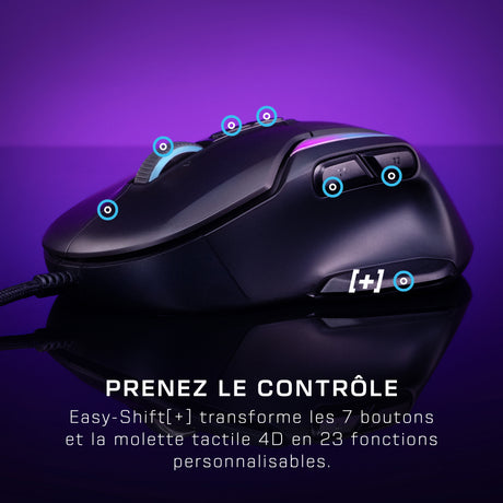 Souris gaming sans fil - Turtle Beach Kone™ II - Ultra légere - Noir, 26 000 DPI, 23 fonctions personnalisables