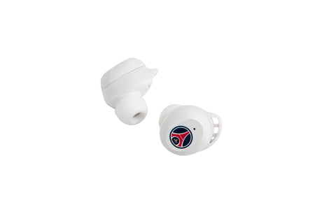 Écouteurs sans fil - KONIX - PSG - Autonomie 8 h + 15 h - IPX4 - Bluetooth - Blanc