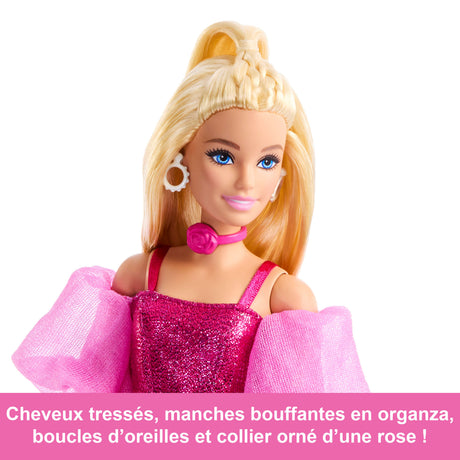 Barbie - Poupée Deluxe Style - Tenue rose métallisé et cheveux blonds - Barbie - JFP40