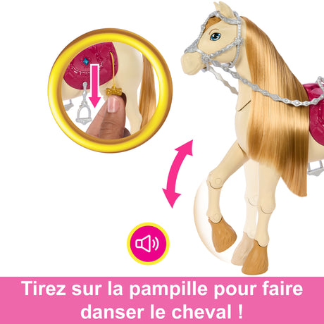 LES MYSTeRES DE BARBIE - a la Poursuite du Cheval Perdu Barbie et son cheval Tornade, HXJ42