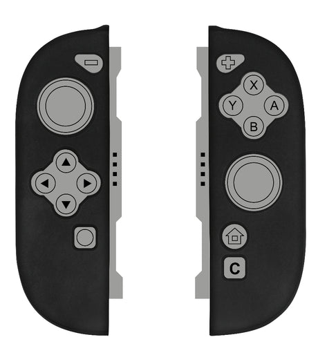 Coque de protection pour manettes Joy-Con - KONIX - Nintendo Switch 2 - Silicone - Antichoc - Anti-rayures - Anti-poussiere - Noir