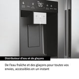 Réfrigérateur Américain - HAIER - HSW59F18EIMM - Classe E - 601 L - 36 dB - Platinium
