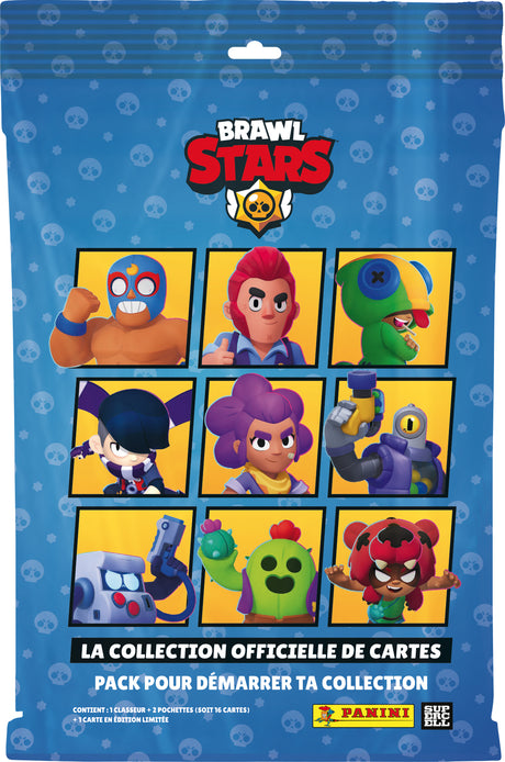 Pack de démarrage - PANINI - BRAWL STARS TC - Classeur + 2 pochettes - 1 carte édition limitée - 16 cartes