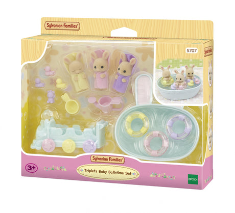 Les triplés Lapin Creme et accessoires de bain - Sylvanian Families - 5707