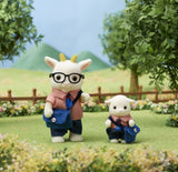 Figurines miniatures - SYLVANIAN FAMILIES - La famille Chevre - 4 personnages articulés et habillés avec soin