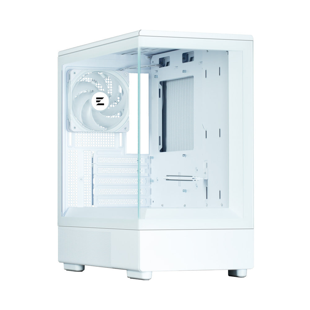 Boitier Mini Tour Micro ATX Zalman P10 RGB avec panneaux vitrés (Blanc)