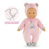Mon Doudou COROLLE - Pti' Coeur Ours Rose - 30 cm - petit poupon - senteur de vanille - des 9 mois