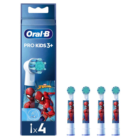 Brossettes x4 Spiderman, Marvel, Oral-B Pro Kids 3+, Pack de rechange, Pour enfant