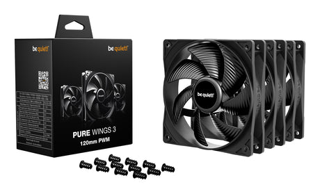 Lot de 3 Ventilateurs de boitier be quiet! Pure Wings 3 PWM - 12cm (Noir)