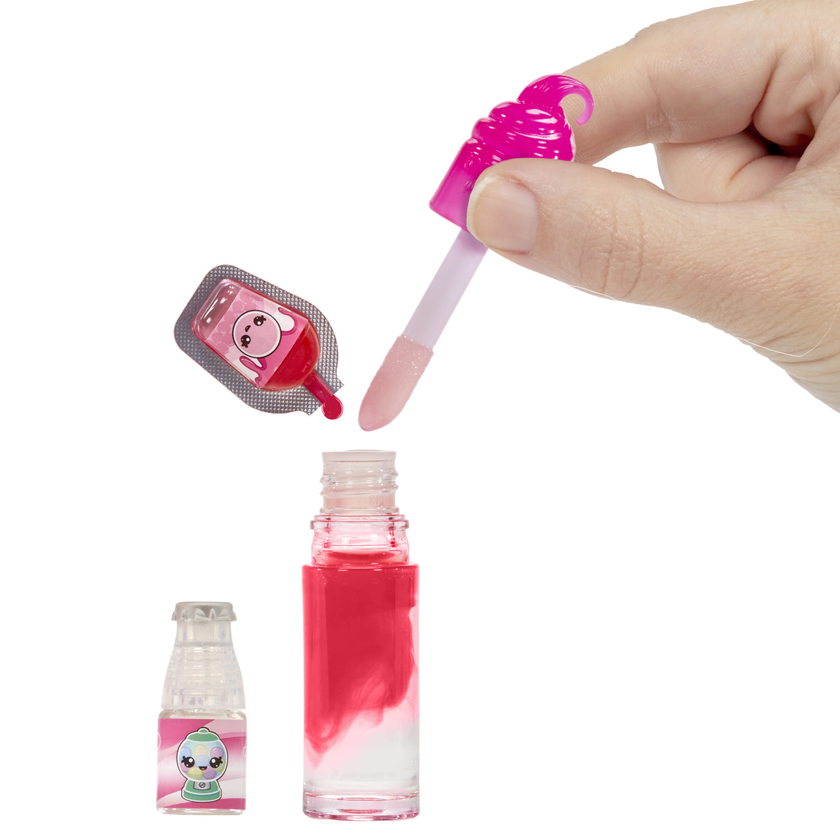 Yummiland - 1 poupée 10 cm et un gloss pailleté a créer - Bianca - Goűt Chewing Gum - Des 4ans