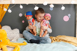 Poupon - BABY BORN - Jonas - 10 fonctions réalistes - 10 accessoires - Bleu et Rouge - 43cm - Des 3 ans