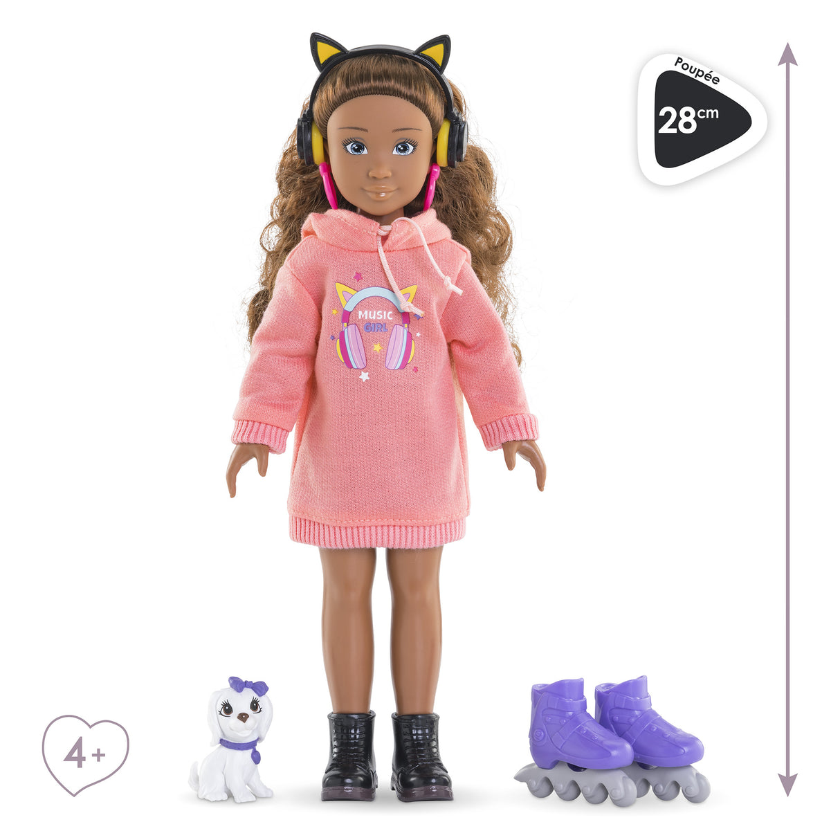 Poupée mannequin - COROLLE - Melody Music & Mode - 28 cm - 4 accessoires - des 4 ans