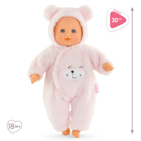 Mon Premier Poupon COROLLE - Bébé Calin Ourson d'Amour - 30 cm - 2 accessoires - senteur de vanille - des 18 mois