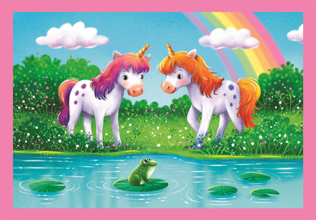CLEMENTONI - Puzzle 4 en 1 - A Day with Unicorns