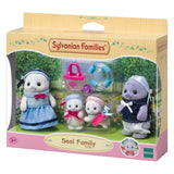 Famille Articulée - SYLVANIAN FAMILIES - Famille Phoque - 4 Personnages et Accessoires de Plage