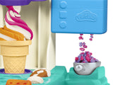 PlayDoh Mes Glaces Arc-en-Ciel, Pâte a modeler, Machine a Creme Glacée factice, 5 pots de 56 g  et accessoires, des 3 ans
