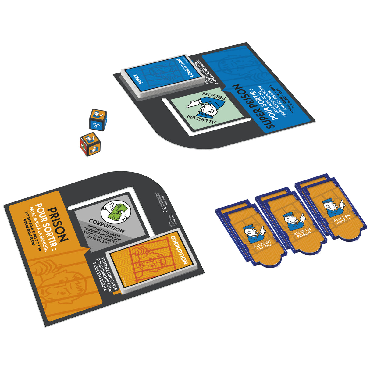 Monopoly Extension Allez en prison, rend le jeu Monopoly classique plus amusant et plus rapide, jeux de plateau, 2 a 6 joueurs, 40 m
