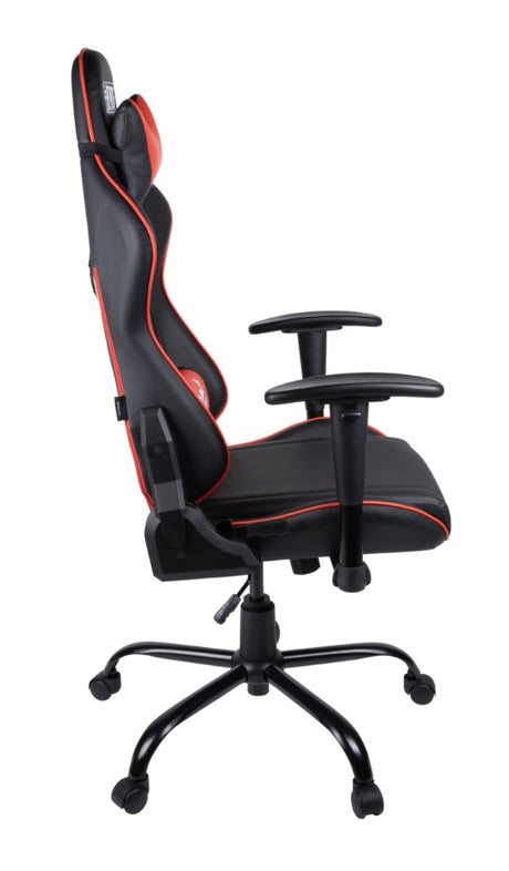 Chaise de bureau gaming - KONIX - One Piece - Inclinaison siege 150° - Cuir - Coussin lombaires et cervicaux réglable - Noir