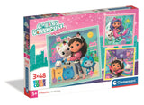 CLEMENTONI - 3x48 pieces - Gabby's Dollhouse