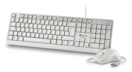 Pack 2en1 (Clavier/Souris) NGS Cocoa (Blanc)