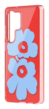 Coque pour Samsung Galaxy S25 Ultra Motif Floral Unikko Samsung Rouge