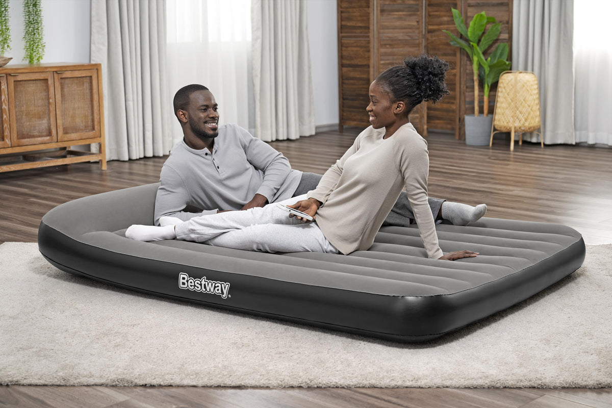 Matelas gonflable - BESTWAY - 671BS - Tritech Queen - 2 places, pompe USB intégrée, 2,03 m x 1,52 m x 30 cm