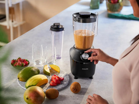 Blender mixeur - PHILIPS - HR2041/41 - Série 3000 avec gourde - 450W -1.9L - Noir