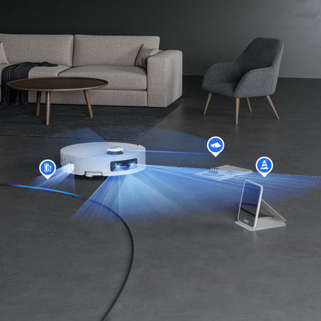 DREAME Aqua 10 Ultra Track Complete - Aspirateur Robot Laveur - Lavage 45 °C - Obstacles 6 cm - Nettoyage Auto de la Serpilliere