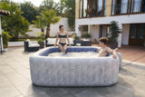 Spa gonflable BESTWAY - Lay-Z-Spa San Fransisco - Hydrojets - 230 x 230 x 71 cm - 5 a 7 places - Carré (couverture, 5 appuie-tete)
