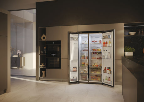 Réfrigérateur Américain - HAIER - HSW59F18EIMM - Classe E - 601 L - 36 dB - Platinium