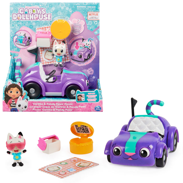 Chabriolette - Gabby et la Maison Magique - Véhicule et figurine chat avec accessoires