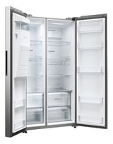Réfrigérateur Américain - HAIER - HSW59F18EIMM - Classe E - 601 L - 36 dB - Platinium