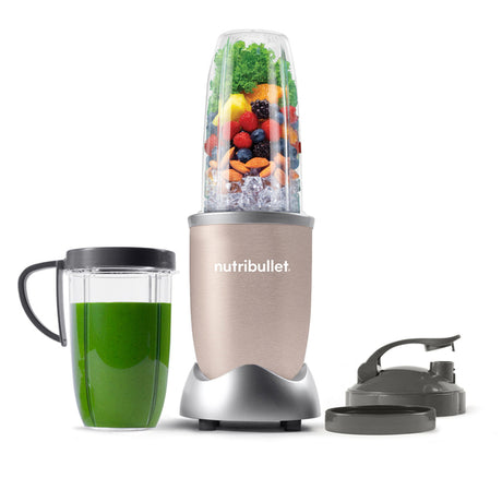 Blender personnel - NUTRIBULLET Pro 900 - NB907CP - 900W - 2 tasses + 2 couvercles + anneau - Doré