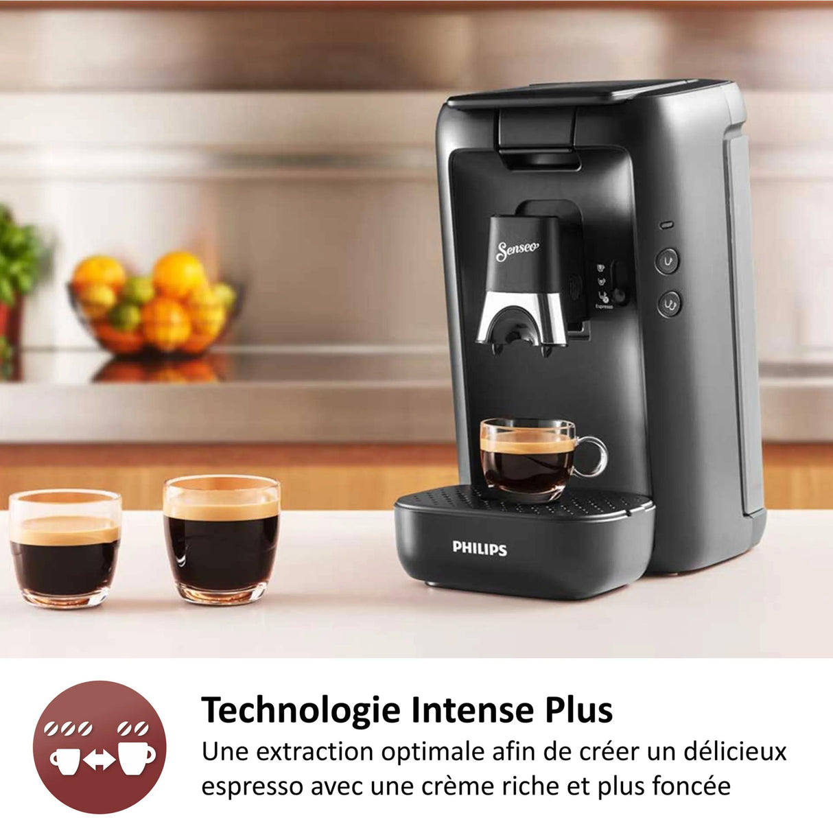 Cafetiere a dosette - PHILIPS - SENSEO - CSA260/51 - Maestro - Gris cachemire