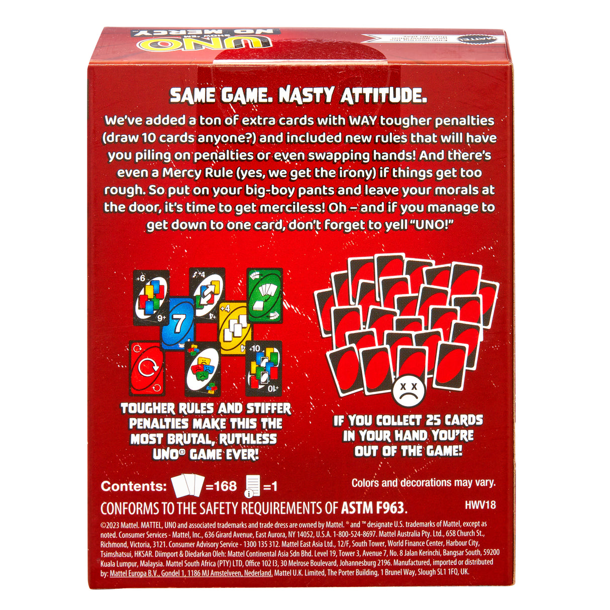 Mattel Games - UNO No Mercy - Jeu de cartes pour toute la famille
