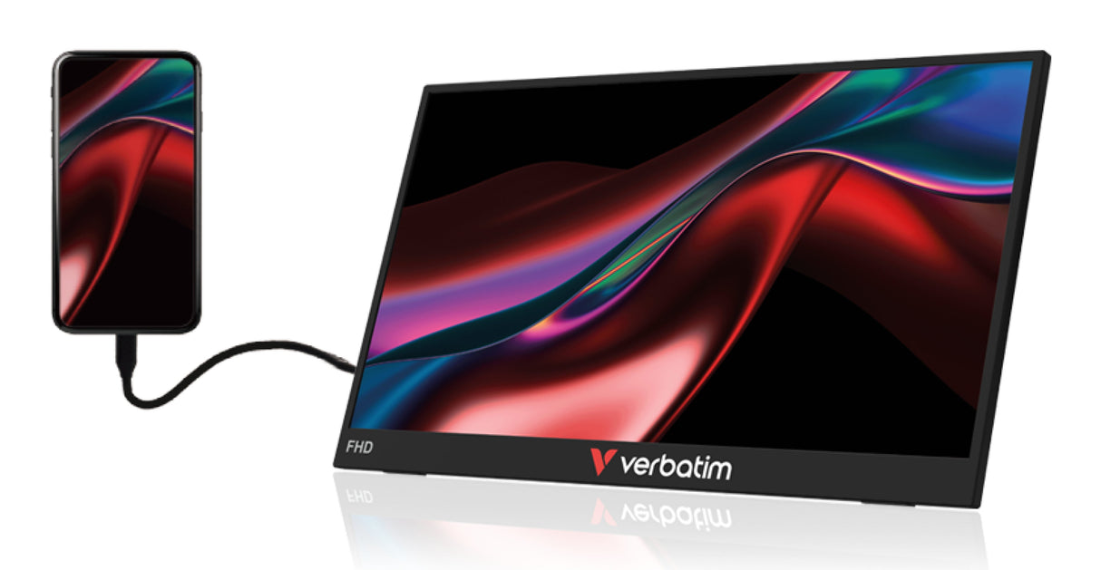 Ecran portable tactile 15,6" Verbatim Light Full HD (Noir)