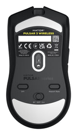Souris sans fil Gamer Hator Pulsar 3 RGB (Noir)