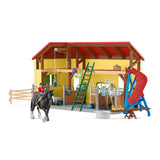 Écurie avec boxes et animaux, coffret de 82 pieces avec chevaux, Schleich 42485 Farm World, Des 4 ans