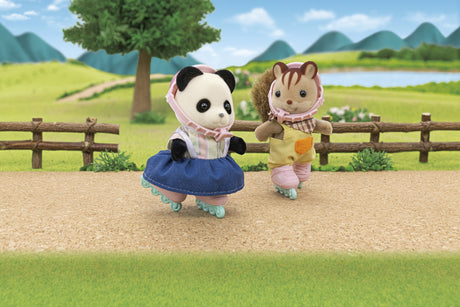 La fille panda, son vélo et sa remorque - Sylvanian Families - 5652