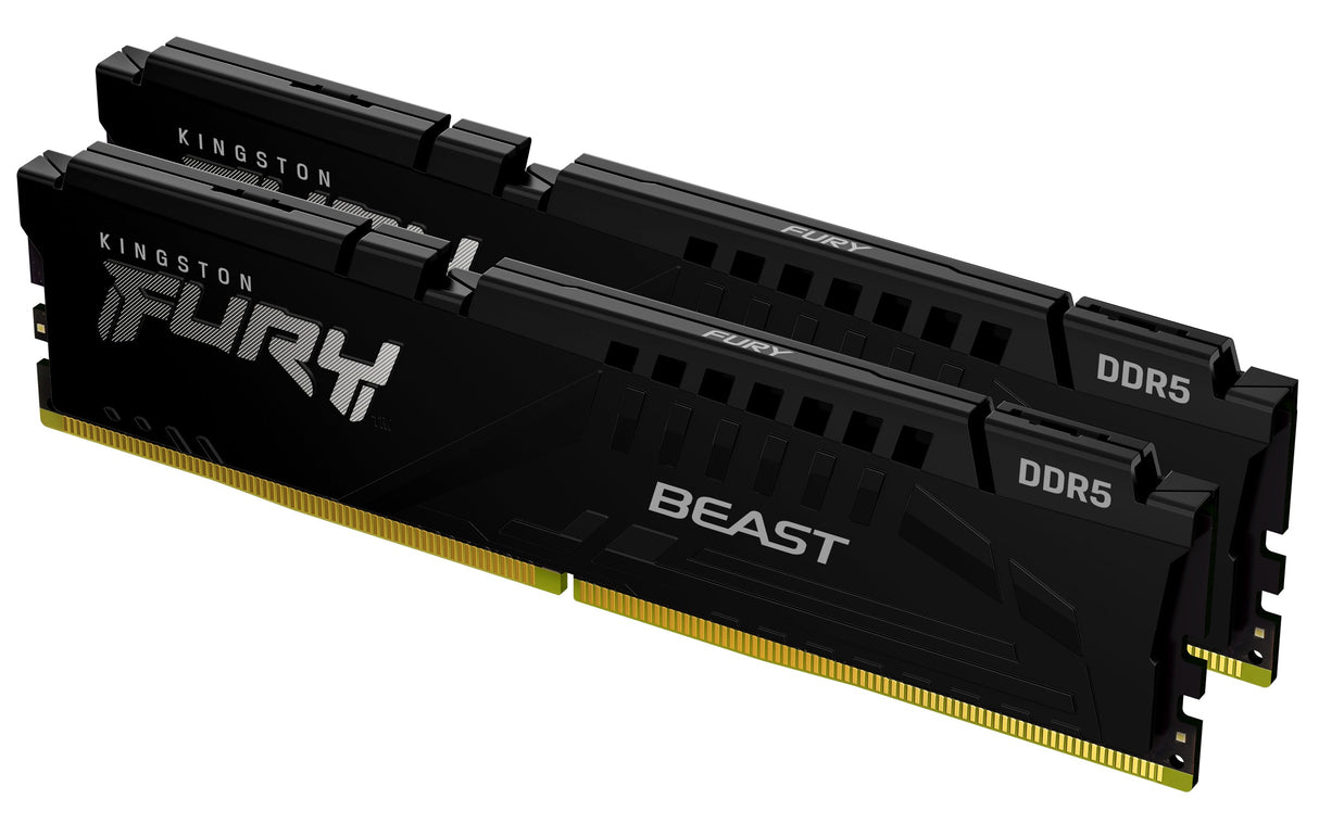 Kit Barrettes mémoire 32Go (2x16Go) DIMM DDR5 Kingston Fury Beast  5200MHz (Noir)