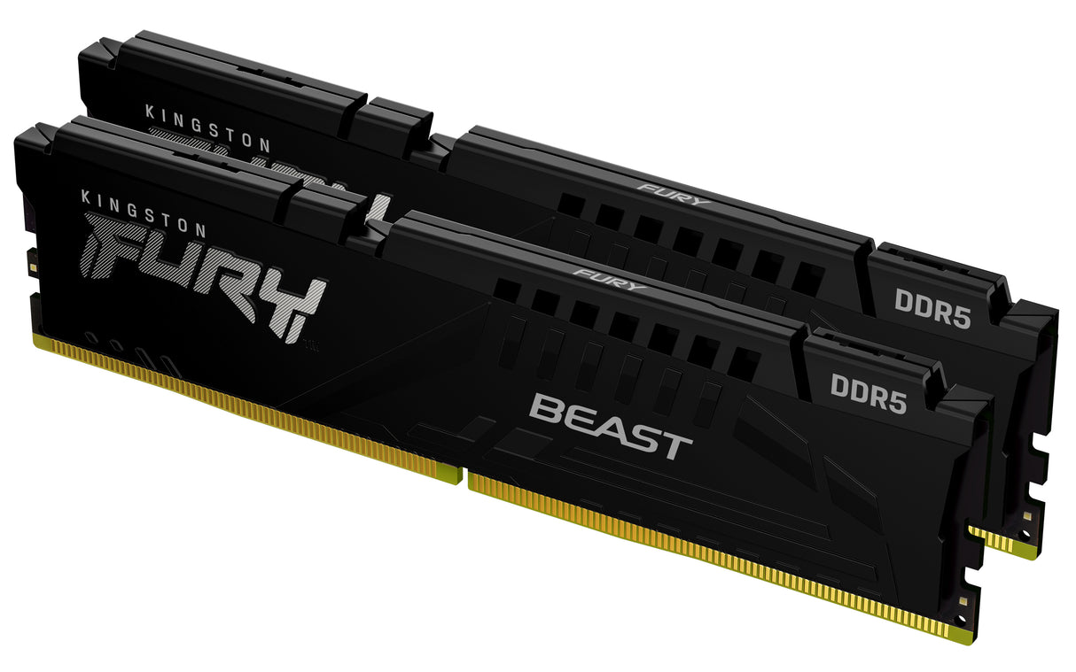 Kit Barrettes mémoire 32Go (2x16Go) DIMM DDR5 Kingston Fury Beast  5600MHz CL36 (Noir)