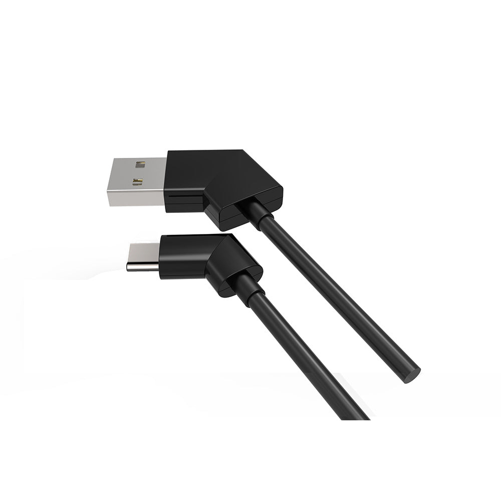 C ble USB/USB-C pivotant possibilité de mettre droit ou coudé des 2 c tés - noir
