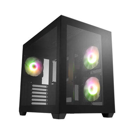 Boitier Moyen Tour ATX FSP CMT380 RGB avec panneaux vitrés (Noir)