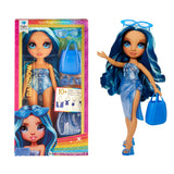 Rainbow High Swim & Style - Poupée mannequin ariculée 27 cm - Skyler (Bleue) - Maillot de bain + Paréo - a partir de 4 ans